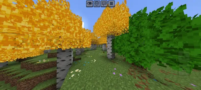 Bushy birch trees with soft floral leaves