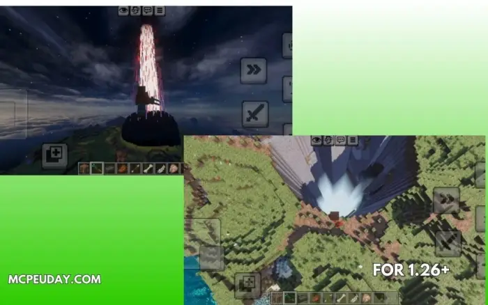 Top Orbital laser strikes at night Bottom Large crater from laser impact