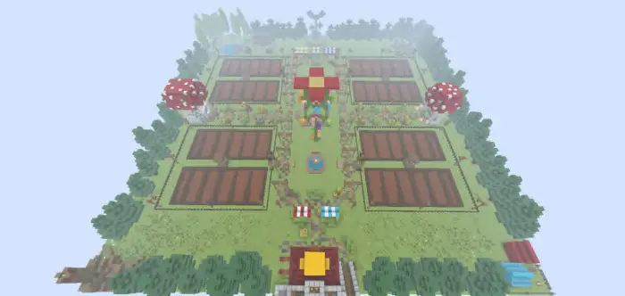 Colorful multiplayer farming map overview