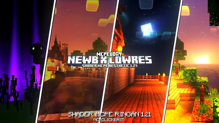 Vivid shaders with sunset, moonlight, and glow