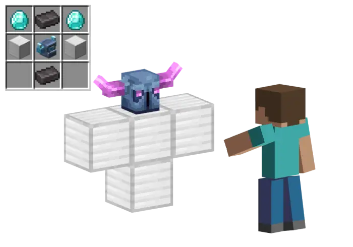 Player summoning armored companion with recipe