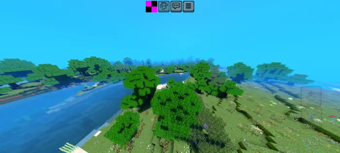 Lush green trees with floral leaf textures