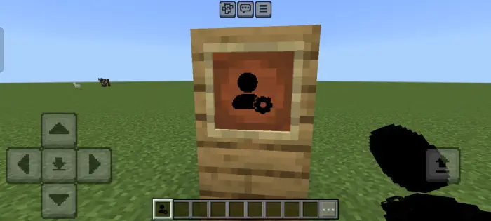 Admin settings icon in a wooden frame