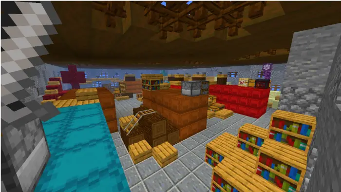 ALT text Colorful warehouse training area layout