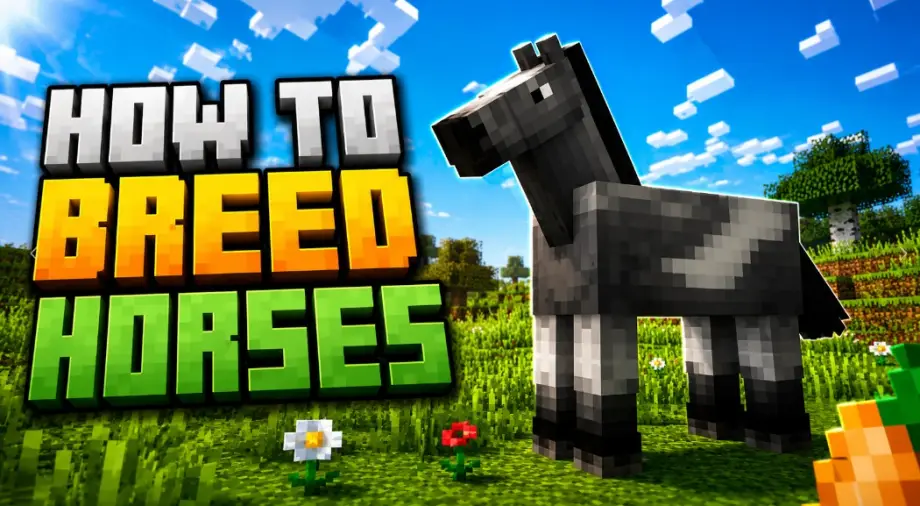 Thumbnail: How to Breed Horses in Minecraft Bedrock