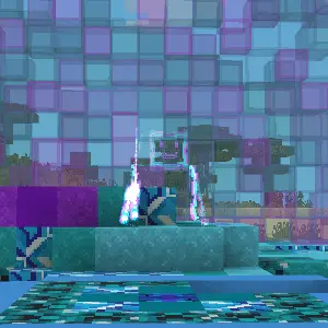 Glowing boss in a lunar-themed arena