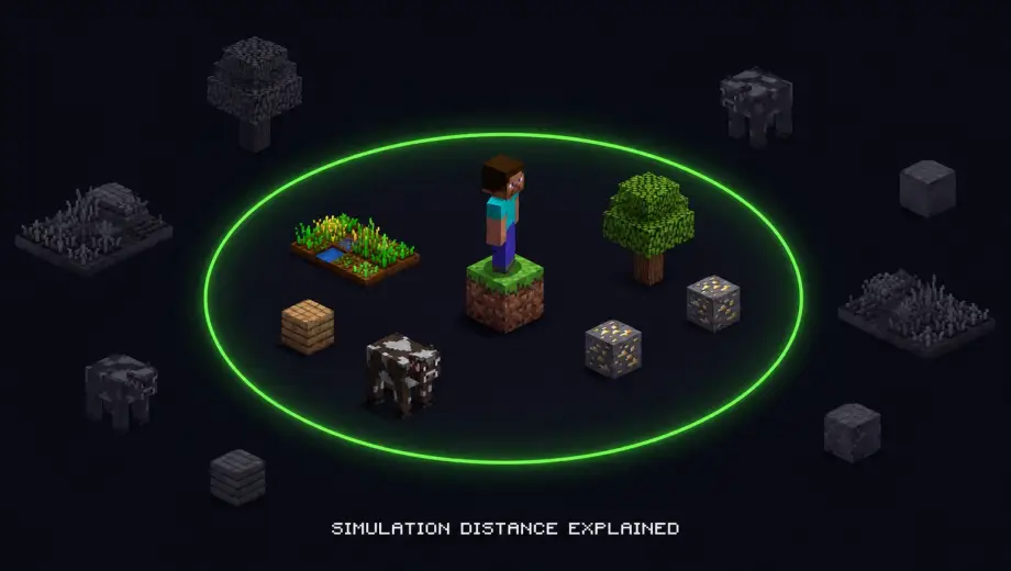 Thumbnail: How to Change Simulation Distance in Minecraft Bedrock