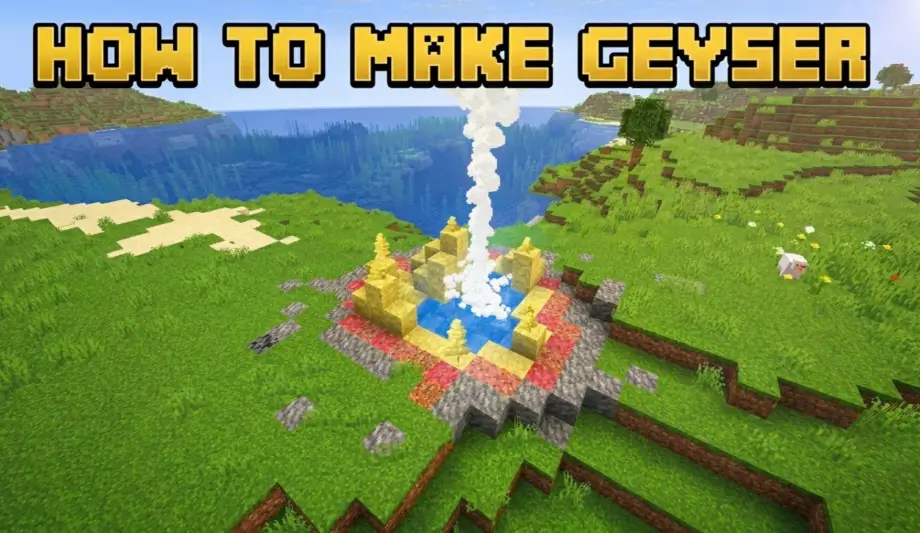 Thumbnail: How to Make a Geyser in Minecraft Bedrock