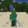 Player casting a magic spell on sandy terrain