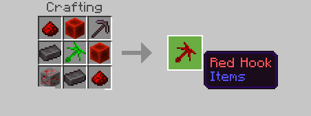 Crafting recipe for the Red Hook tool
