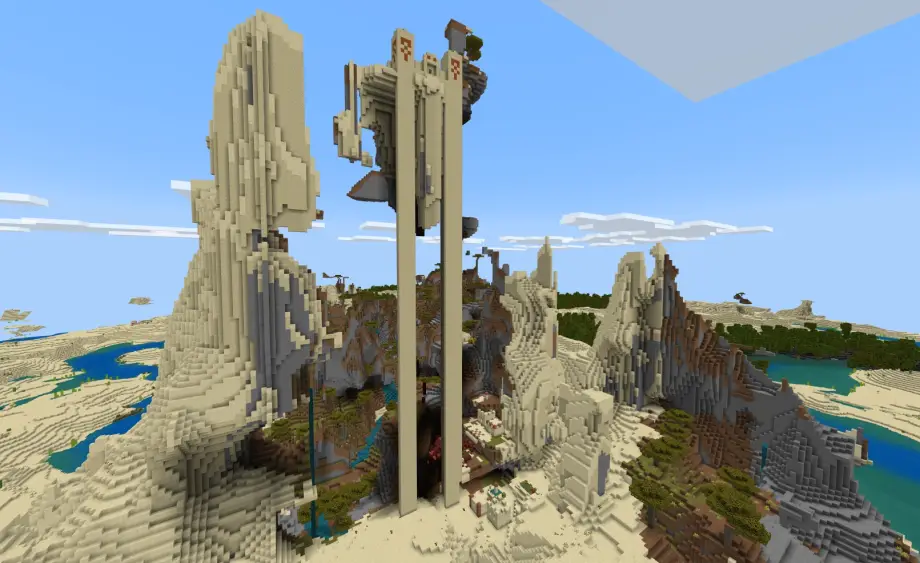 Thumbnail: Desert Temple on High Pillars Seed