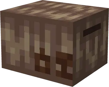 Blocky brown creature with pixelated texture