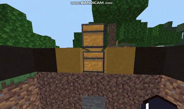 Three stacked chests by a quarry pit