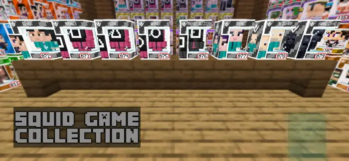 Funko-style Squid Game figures on display