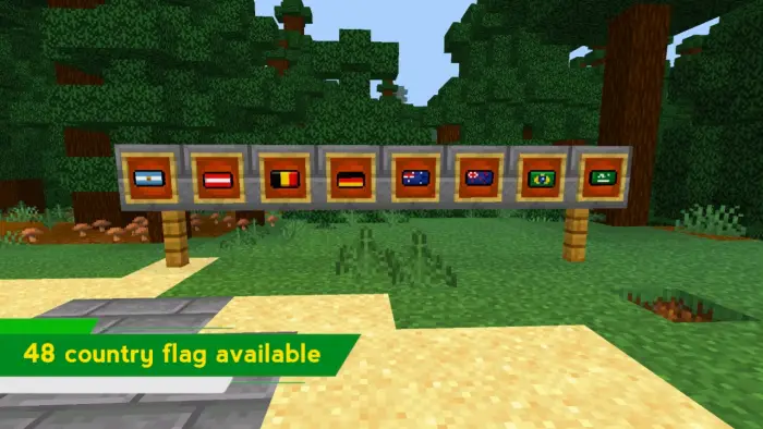 ALT Seven country flags displayed on frames