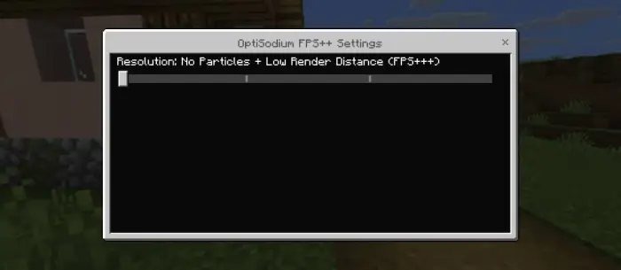 Settings menu with FPS optimization options.