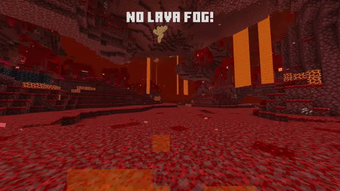 No lava fog in the Nether environment