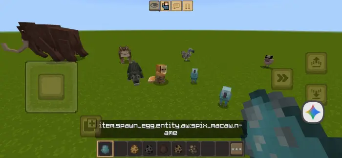 Various new creatures on a grassy field