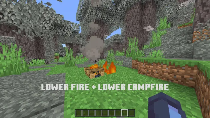 Lower fire and campfire flames in-game