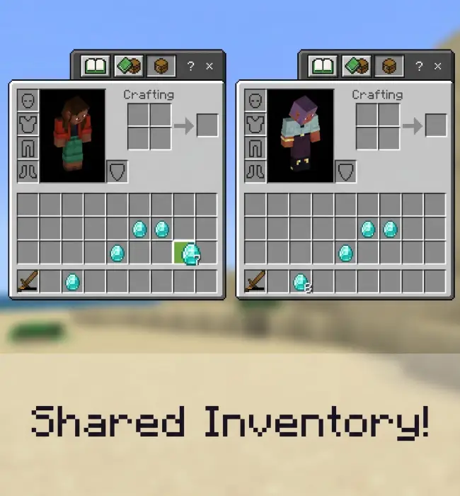 Two player inventories showing identical items.