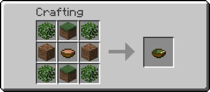 Crafting recipe for magical soup item