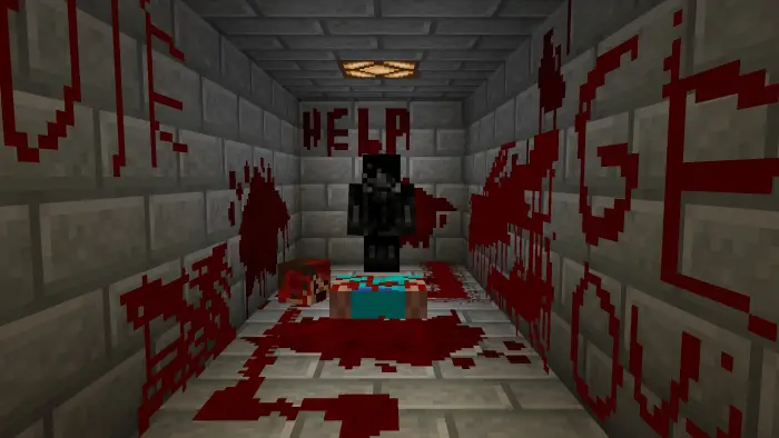 ALT Bloody corridor with ominous figure inside