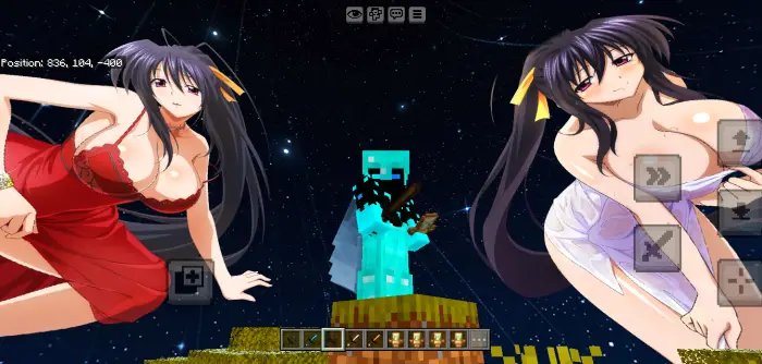 ALT Anime skybox with two Akeno Himejima figures