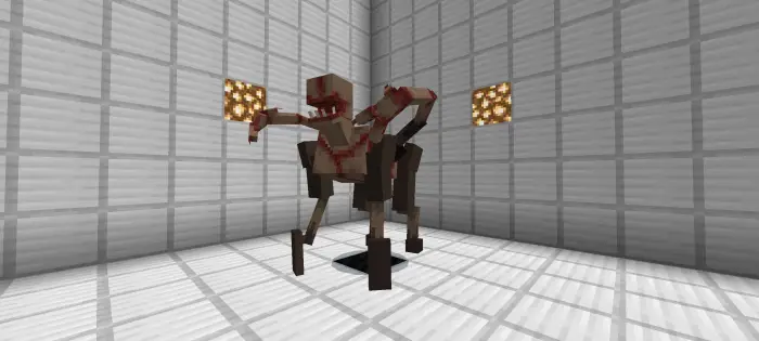 Blocky parasite creature with long limbs