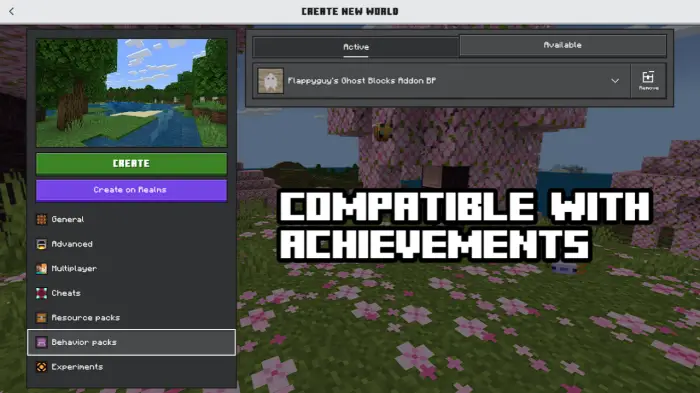 Achievement-friendly ghost blocks mod menu