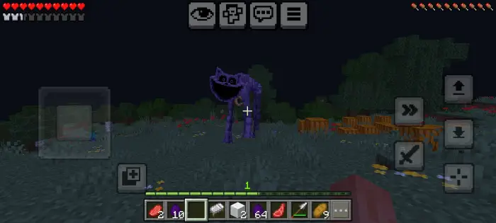 Purple Catnap Dweller mob at night
