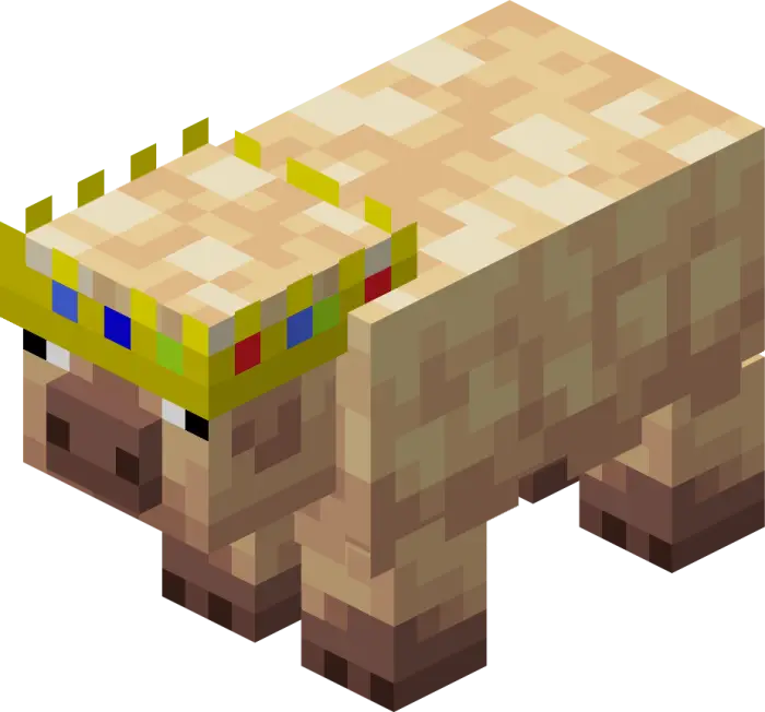 Pig wearing a jeweled golden crown.