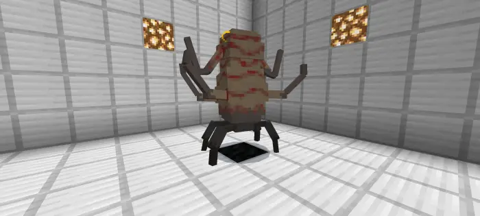 Blocky parasite mob with spider-like legs