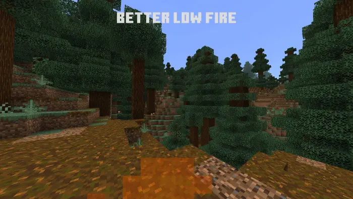 Low fire overlay in a forest landscape