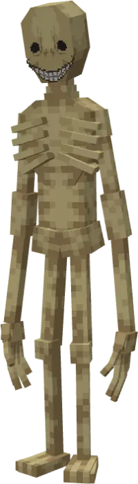 Smiling skeletal monster with long limbs