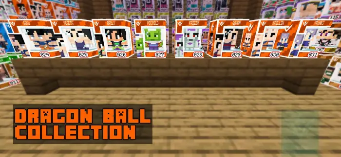 Dragon Ball Funko-style figures display