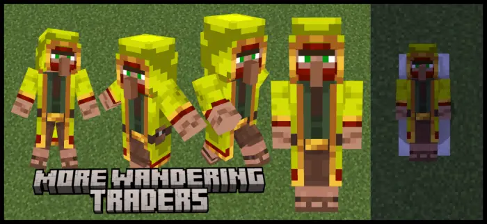 ALT text Yellow-robed wandering traders lineup