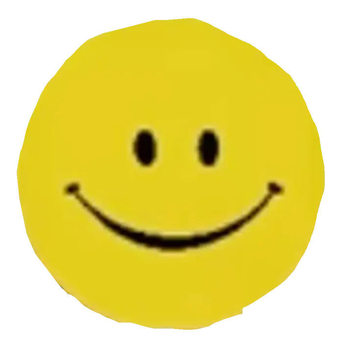 Yellow smiley face with a simple expression