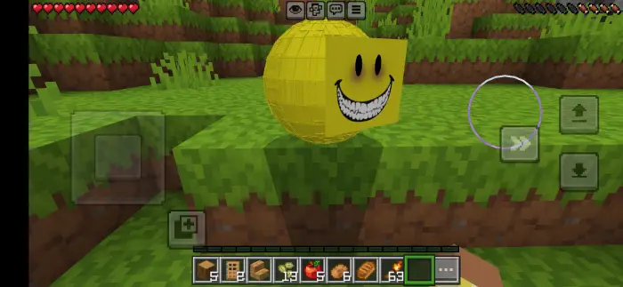 Yellow AI companion with a big smiling face