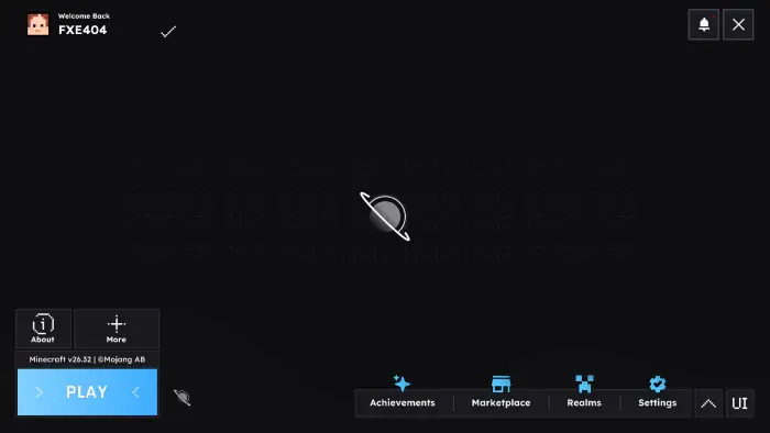Minimalist dark UI menu with blue accents