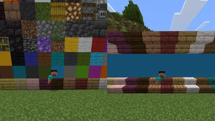 Colorful ghost-themed blocks and stairs
