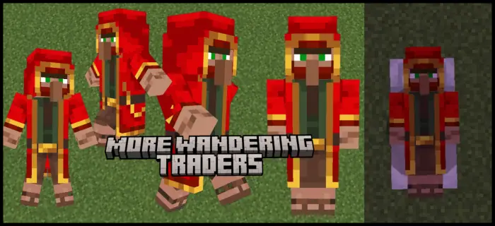 Red-robed wandering traders in new poses