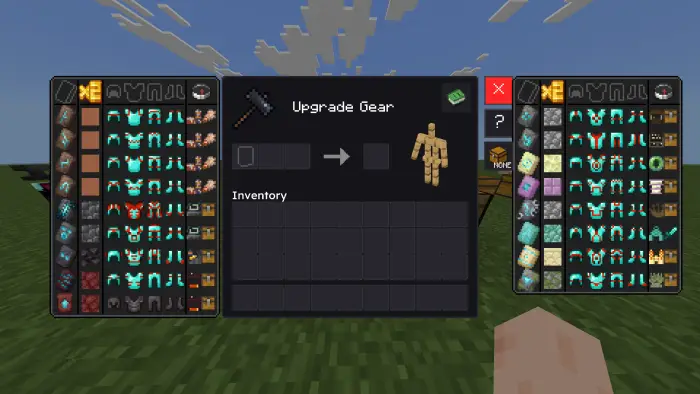 Upgraded gear interface with new icons