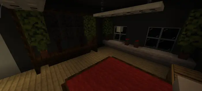 Dimly lit room in an abandoned village.