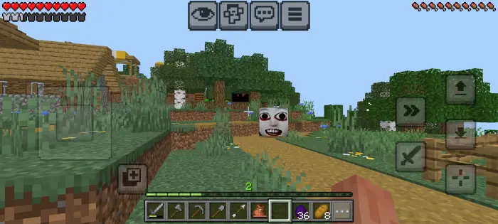 Creepy mob with a face chases player