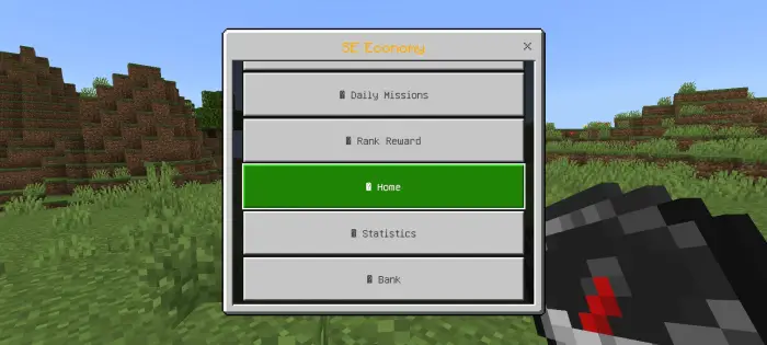 Game menu showing SE Economy options.