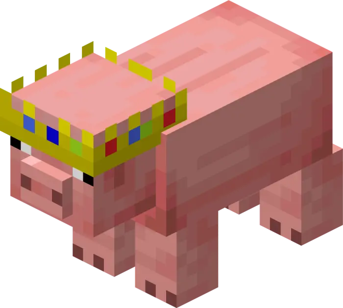 Pig with a jeweled golden crown.