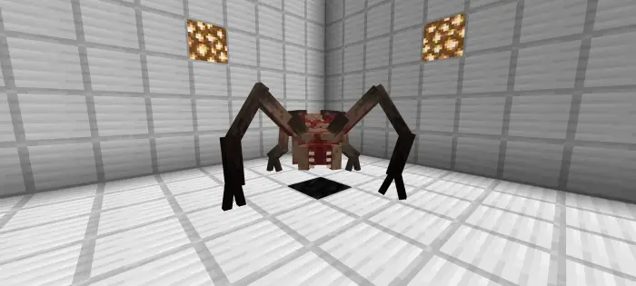 Blocky parasite creature with long limbs