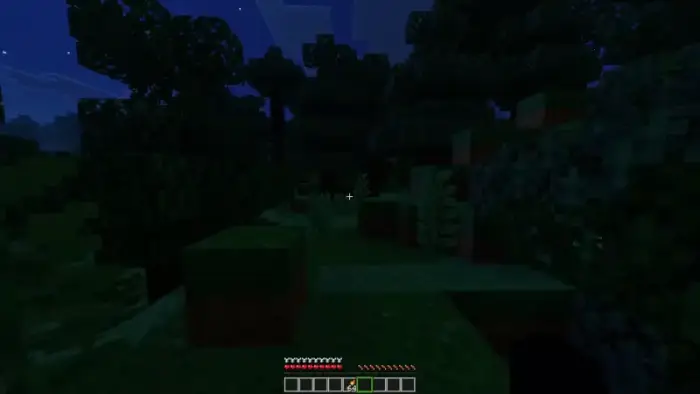Dark forest scene with minimal dynamic lighting