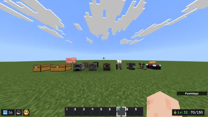 New UI with hotbar and XP display