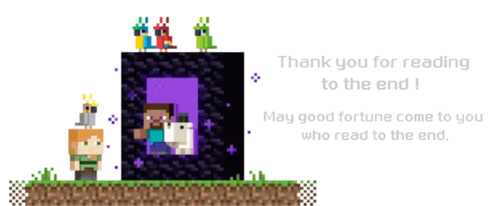 Pixel art characters near a portal with animals